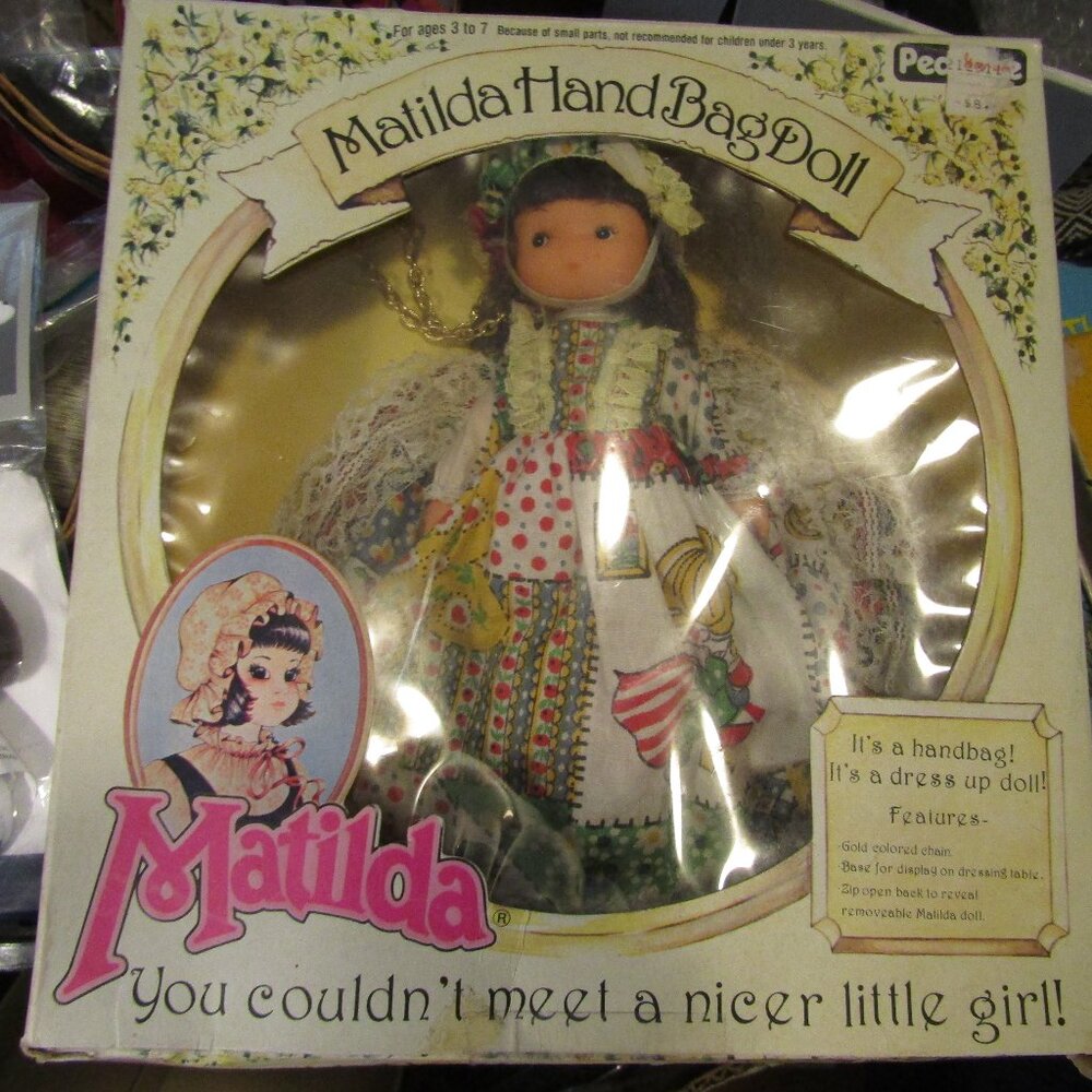 1970s Vintage 8" Doll in Box MATILDA DOLL HANDBAG PURSE by Pedigree